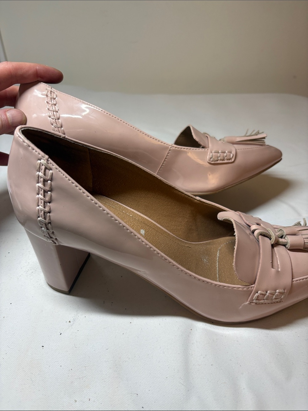 Tahari Blush Patent Heeled Pump Size 9 - Picture 8 of 11